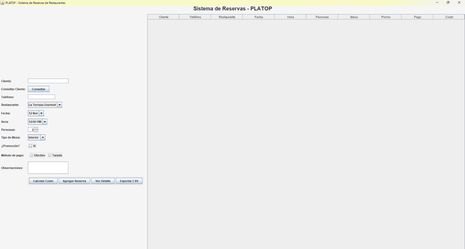 Captura 1 del proyecto PLATOP